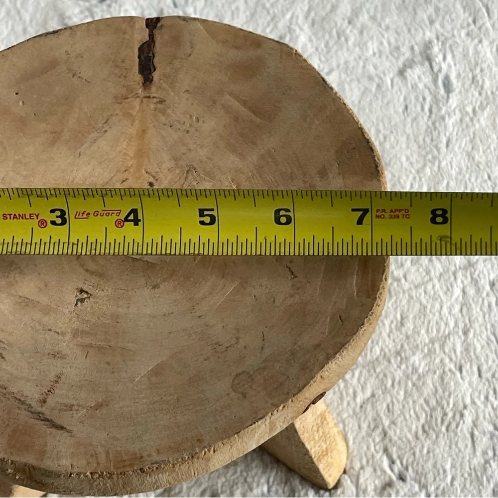 Natural Wooden Stool RUSTIC FOOTED RISER - Picture 11 of 11